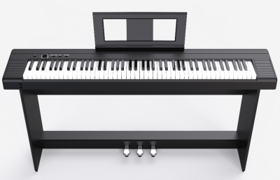 neue 88-Taste rutschfestTastaturstärke vertikal elektronisch digital Holzmaserung schwarz Klavier